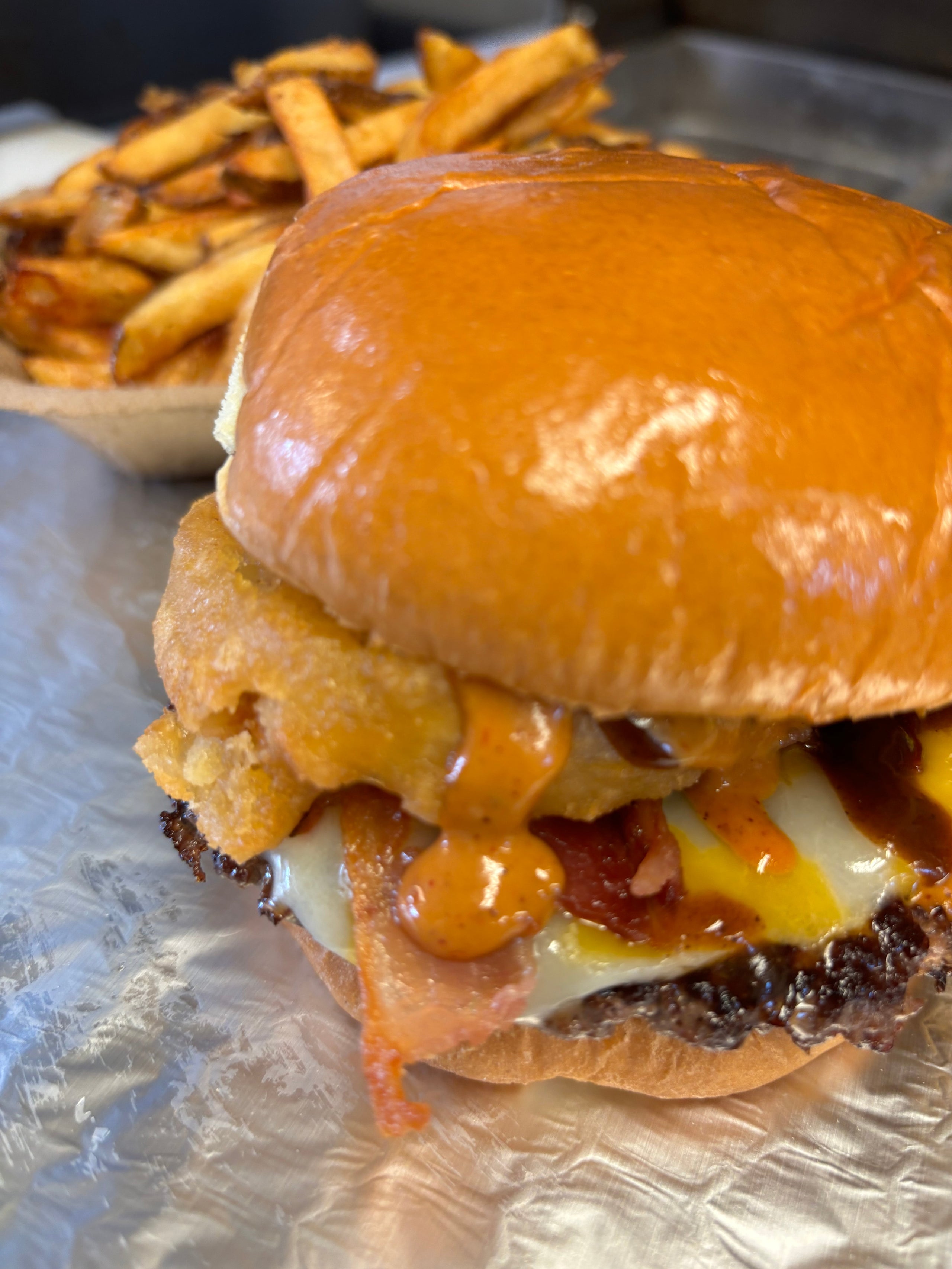 Chewy burger clearance